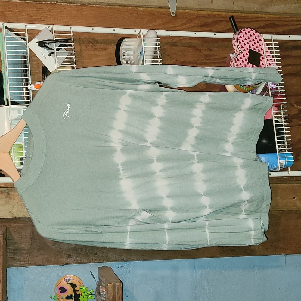 PINK Turquoise & White Longsleeve